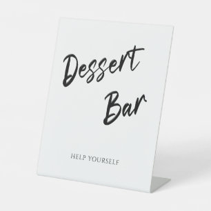 Modern minimalistisch Dessert Bar Wedding Reclamebord Met Voetstuk