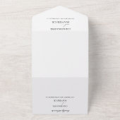 Modern minimalistisch Dreamweaver Script Photo Wed All In One Uitnodiging (Buitenkant)