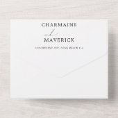 Modern minimalistisch Dreamweaver Script Photo Wed All In One Uitnodiging (Achterkant)