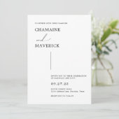 Modern minimalistisch Dreamweaver Script Photo Wed Kaart (Staand voorkant)