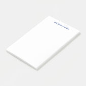 Modern minimalistisch eenvoudig blauw wit post-it® notes (Schuin)