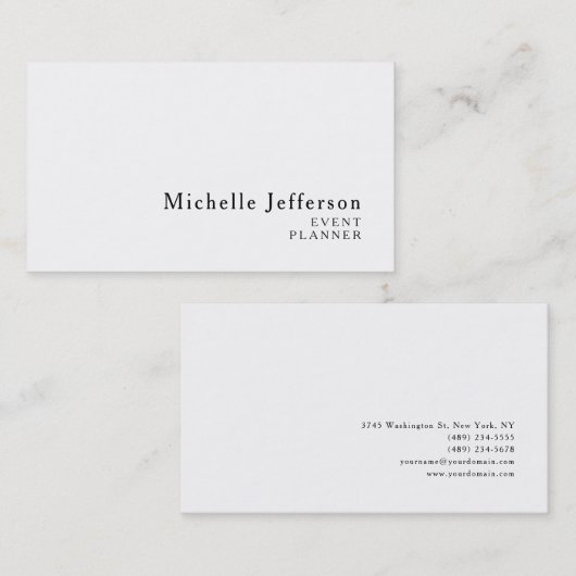 Modern minimalistisch eenvoudig creatief visitekaartje (Voorkant / Achterkant)