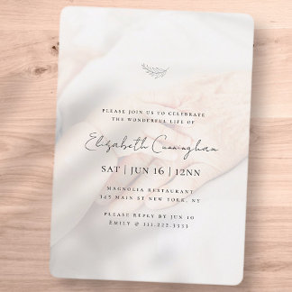 Modern minimalistisch eenvoudig foto-Memorial Kaart