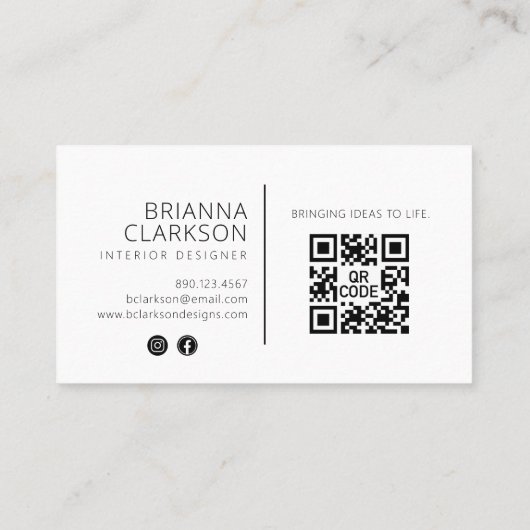 Modern minimalistisch eenvoudig groen lef botanisc visitekaartje (Achterkant)