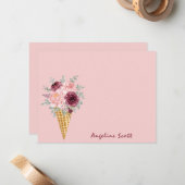 Modern Minimalistisch Eenvoudig Notitiekaartje (Voorkant / Achterkant in situ)