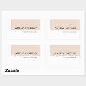 Modern minimalistisch eenvoudig rechthoekige sticker (Vel)