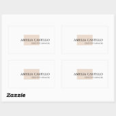 Modern minimalistisch eenvoudig rechthoekige sticker (Vel)