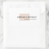 Modern minimalistisch eenvoudig rechthoekige sticker (Tas)