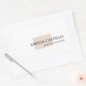 Modern minimalistisch eenvoudig rechthoekige sticker (Envelop)
