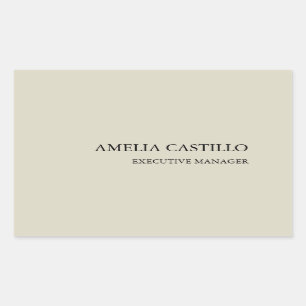 Modern minimalistisch eenvoudig rechthoekige sticker