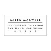 Modern minimalistisch | Eenvoudig retouradres Rubberstempel (Afrduk)