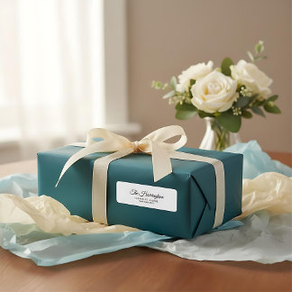 Modern minimalistisch eenvoudig script retouradres etiket