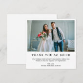Modern minimalistisch eenvoudig vierkant bedankkaart (Voorkant / Achterkant)