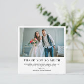 Modern minimalistisch eenvoudig vierkant bedankkaart (Staand voorkant)