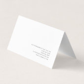 Modern minimalistisch eenvoudig visitekaartjes (Achterkant)