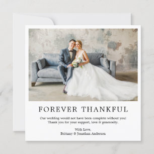 Modern minimalistisch eenvoudig voor altijd dankba bedankkaart