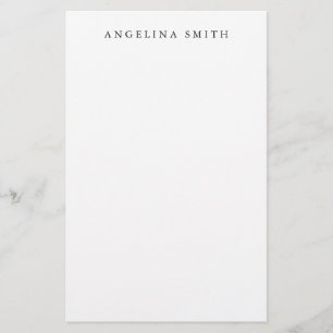 Modern minimalistisch eenvoudig zwart wit briefpapier