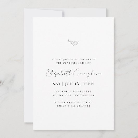 Modern minimalistisch eenvoudige grafische herinne kaart (Voorkant)