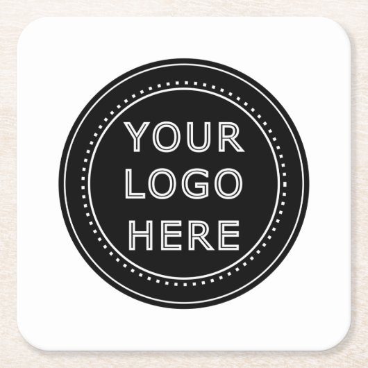 Modern, Minimalistisch, Elegant & aanpasbaar Papie Vierkante Kartonnen Onderzetter (Voorkant)