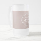 Modern, minimalistisch, elegant en matglas bierpul (Voorkant links)