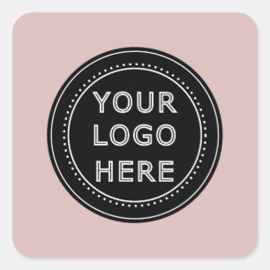 Modern, minimalistisch, elegant en vierkante sticker