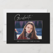 Modern minimalistisch elegant inktscript 4 Foto Af Aankondiging (Voorkant)