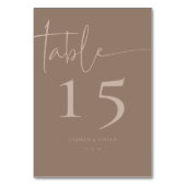 Modern minimalistisch elegant klassiek tafelnummer (Voorkant)