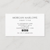 Modern minimalistisch elegant professioneel diep b visitekaartje (Achterkant)