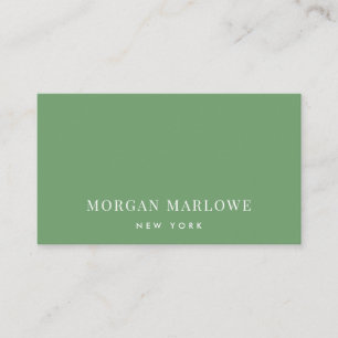 Modern minimalistisch elegant professioneel groen visitekaartje