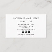 Modern minimalistisch elegant professioneel marine visitekaartje (Achterkant)