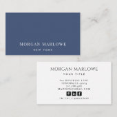 Modern minimalistisch elegant professioneel marine visitekaartje (Voorkant / Achterkant)