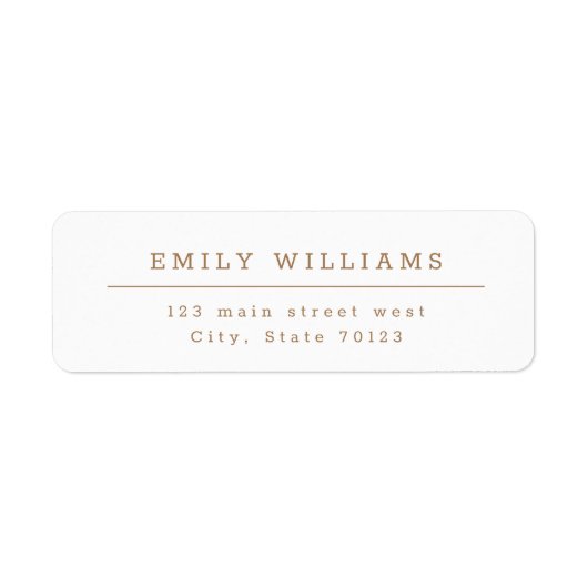Modern Minimalistisch Elegant retour adres label T (Voorkant)