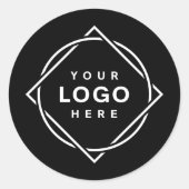 Modern, minimalistisch, elegant &  ronde sticker (Voorkant)