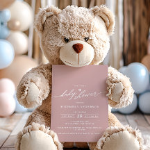 Modern minimalistisch Elegant Script-Baby shower