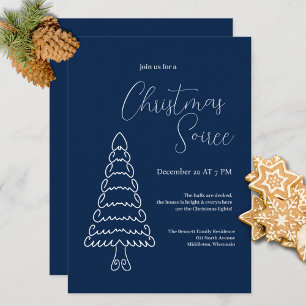 Modern minimalistisch elegant uniek kerstfeest kaart