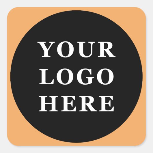 Modern, minimalistisch, elegant & vierkante sticker (Voorkant)