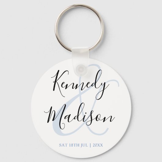 Modern minimalistisch 🤵 Elegante eenvoudige bruil Sleutelhanger (Voorkant)