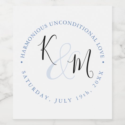 Modern minimalistisch 🤵 Elegante eenvoudige bruil Wijn Etiket (Enkel label)