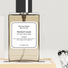 Modern minimalistisch etiket van ingrediënten