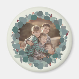 Modern minimalistisch eucalyptus fotokransontwerp magneet