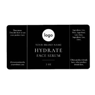 Modern minimalistisch Face Serum Label
