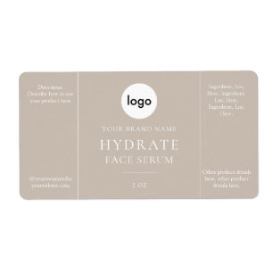 Modern minimalistisch Face Serum Label