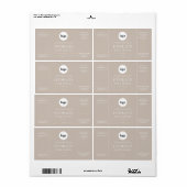 Modern minimalistisch Face Serum Label (Full Sheet)