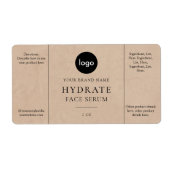 Modern minimalistisch Face Serum Label (Voorkant)