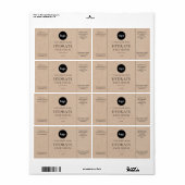 Modern minimalistisch Face Serum Label (Full Sheet)