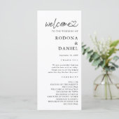 Modern minimalistisch foto bruiloft programma (Staand voorkant)