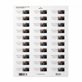 Modern minimalistisch foto-weduwomadres etiket (Full Sheet)