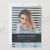 Modern minimalistisch fotoAfstuderen Aankondiging (Voorkant)