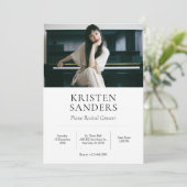 Modern Minimalistisch fotoconcert Kaart (Staand voorkant)