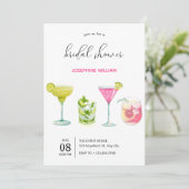 Modern minimalistisch fruit drink vrijgezellenfees kaart (Staand voorkant)